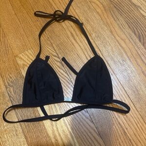 Fae Black Triangle Bikini Top